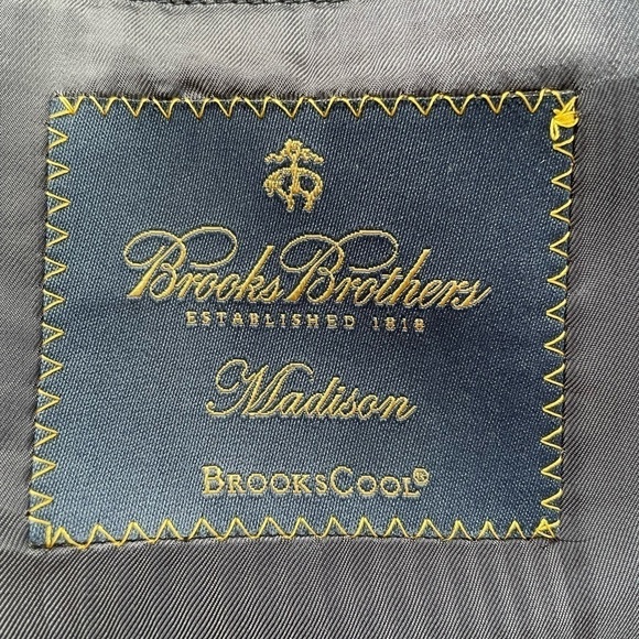 Brooks Brothers‎ Madison Brooks Cool 2 Button Blazer in Navy Size 42L/W36 - Picture 5 of 8